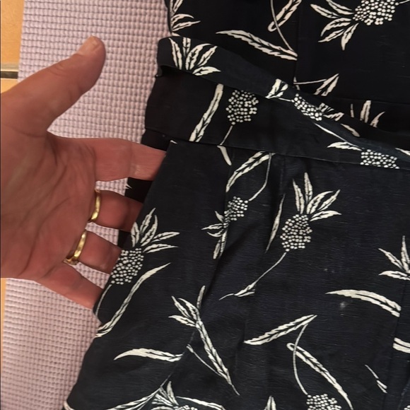 Ann Taylor Factory White and Blue Jumpsuit with Palazzo Style 125 - Picture 4 of 11